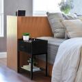 2 Tiers Side Table with Storage Drawer