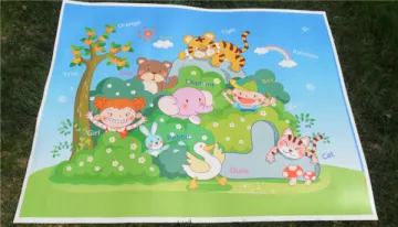 100% eco-friendly cartoon design PVC soft playing mat
