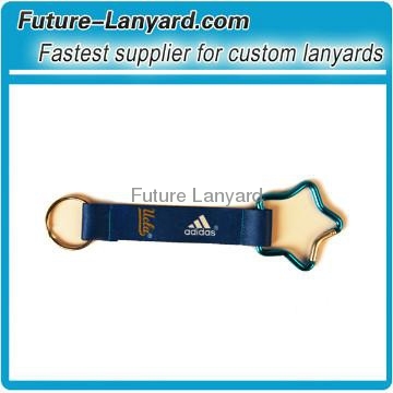 Short lanyard with strap keyring carabiner keychain lanyard