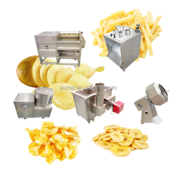 Low Investment Semi-Automatic 50kg-100kg Fried French Fries Production Line Machine