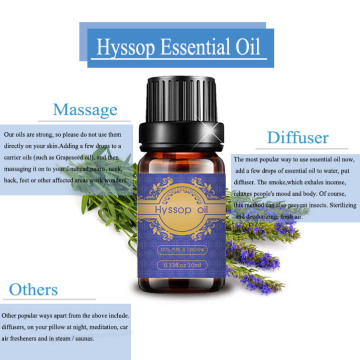 Óleo essencial de Hyssop Organic Hyssop para cuidados com a pele