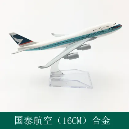 Affordable 16cm Scale Boeing 747 Cathay Pacific Alloy Model Airplane