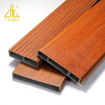 Custom Wood Color Extruded Profiles for 3D Woodgrain Aluminium Battens - ZHONGLIAN