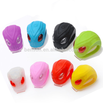 New ET Silicone Cycling Bike Bicycle LED Front Rear Flash Light Lamp