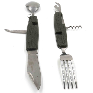 multi-function ABS handle stainless steel picnic cutlery set