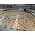 Portable wooden floor for indoor sports