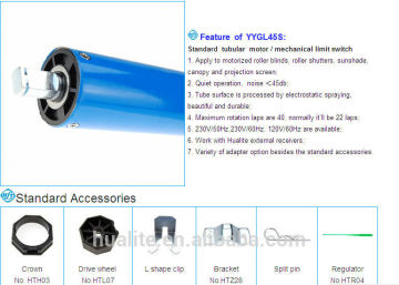 Tubular Motor forroller shutter, awning, sunshade, blinds, curtain, garage door and projection screen