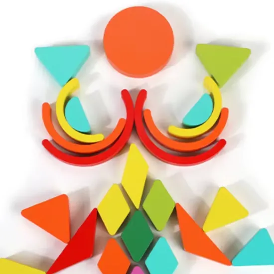 Children's Educational Rainbow Building Blocks Toys Stacked Enlightenment Puzzle Toys