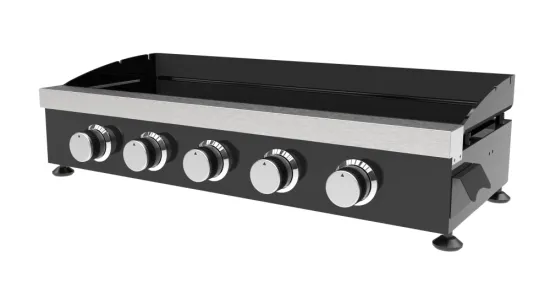 Five Burner Cold-Rolled Steel Gas Plancha