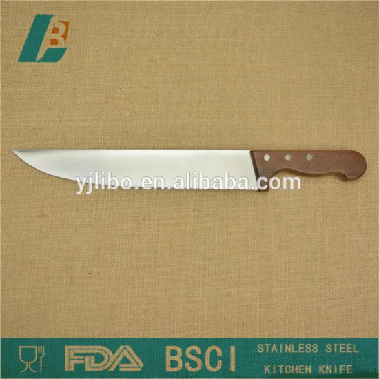 good quality kitchen knife with wooden handle