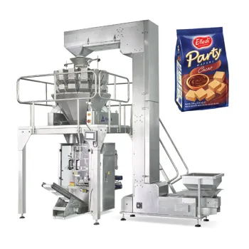 High Speed Grain Snacks Packaging: Multihead Weigher & VFFS Bagger for Biscuits and Nuts