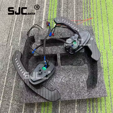 SJC Auto Car Accessories LED Carbon Fiber Magnetic Paddle Shifters For Mercedes-Benz AMG C43 C63 S63 A45 GLC43 GLE53 GLS63 AMG