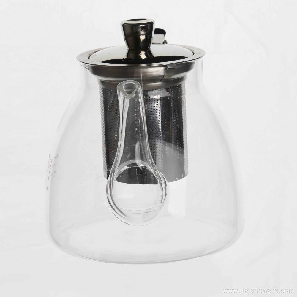 1.1LGlass Teapot With Stainless Steel Infuser/Glass Infuser