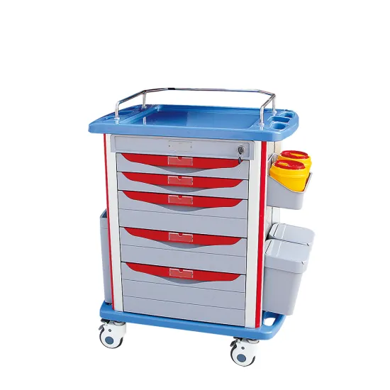 Medical Hospital ABS Stainless Steel Emergency Trolley