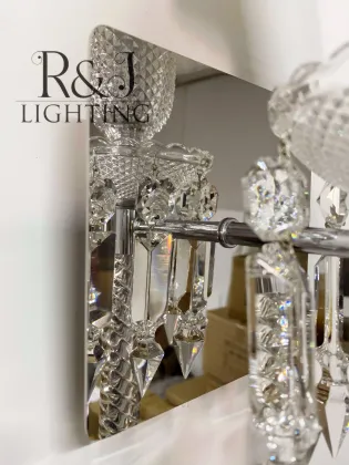 Traditional Baccarat Crystal K9 Luxury Wall Lamp with Tassel Shade