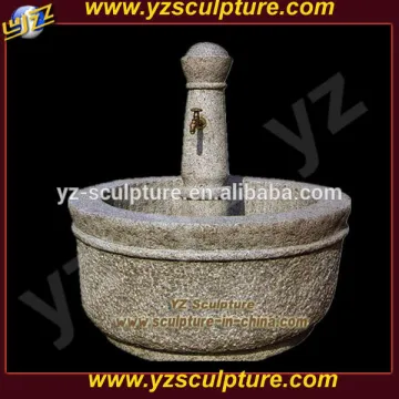indoor round carved stone water fountain for sale