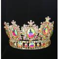 3.9 Inch Full AB Stone Round Rhinestone Tiara