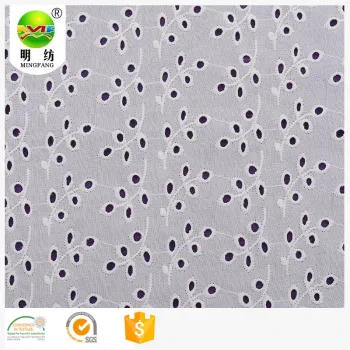 organic cotton textile embroidery lace fabric