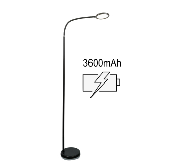 3600mAh Rechargeable Flex Gooseneck LED Floor Lamp 570lm