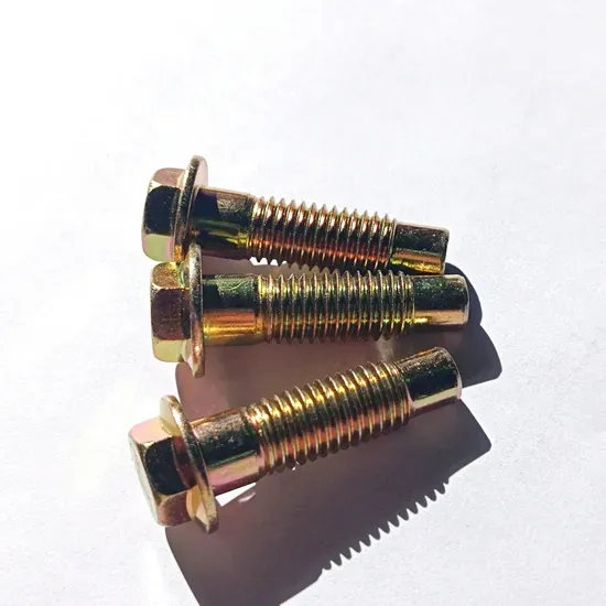 Yellow Zinc Hexagon Socket Flange Bolts 8.8 Grade