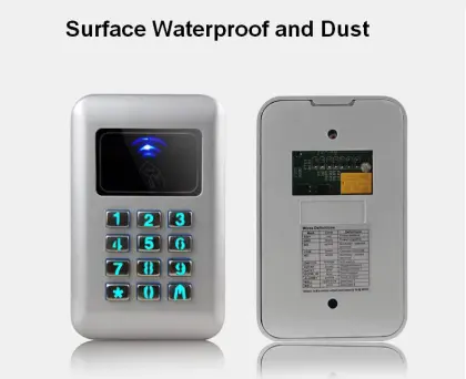 Metal access control keypad with RFID card reader