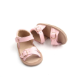 Solid Color Children Unisex Leather Sandals