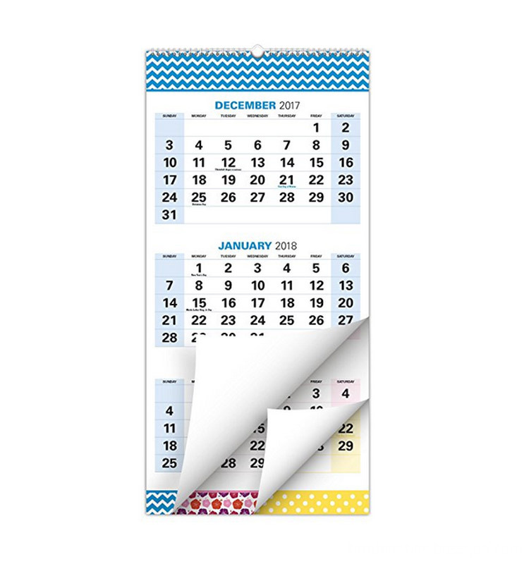 Printing Design Paper 2018 Wall Calendar