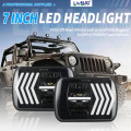 Square Dual Color Motorcycle Led Headlights
