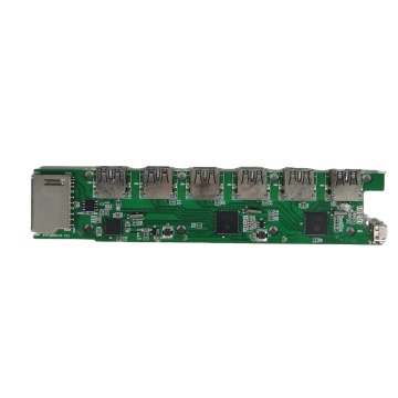 Newest PCB Board Manufacture and Assembly: 1 to 6 Ports USB 3.0 Hub with Card Reader Circuit Board PCBA Power Bank Design
