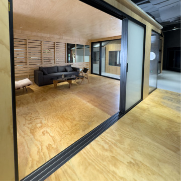 Custom Design 3 Pane Double Glazed Aluminium Sliding Glass Doors for Confidentiality