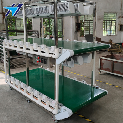 Aging cooling belt conveyor