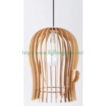 wood hanging lamp shade