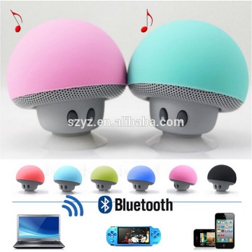 2016 Mushroom Mini Wireless Bluetooth Speaker Hands Free Sucker Cup Audio Receiver Music Stereo Subwoofer USB For Android IOS