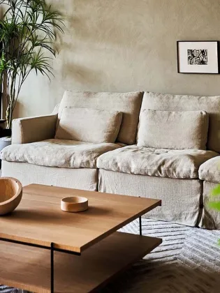 Stylish Cotton Linen Fabric Sofa