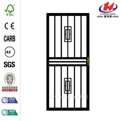 Black Hinge Right Moon Security Door