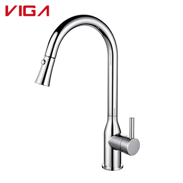 Stainless Steel Pull Down Kitchen Sink Tap with Ceramic Cartridge