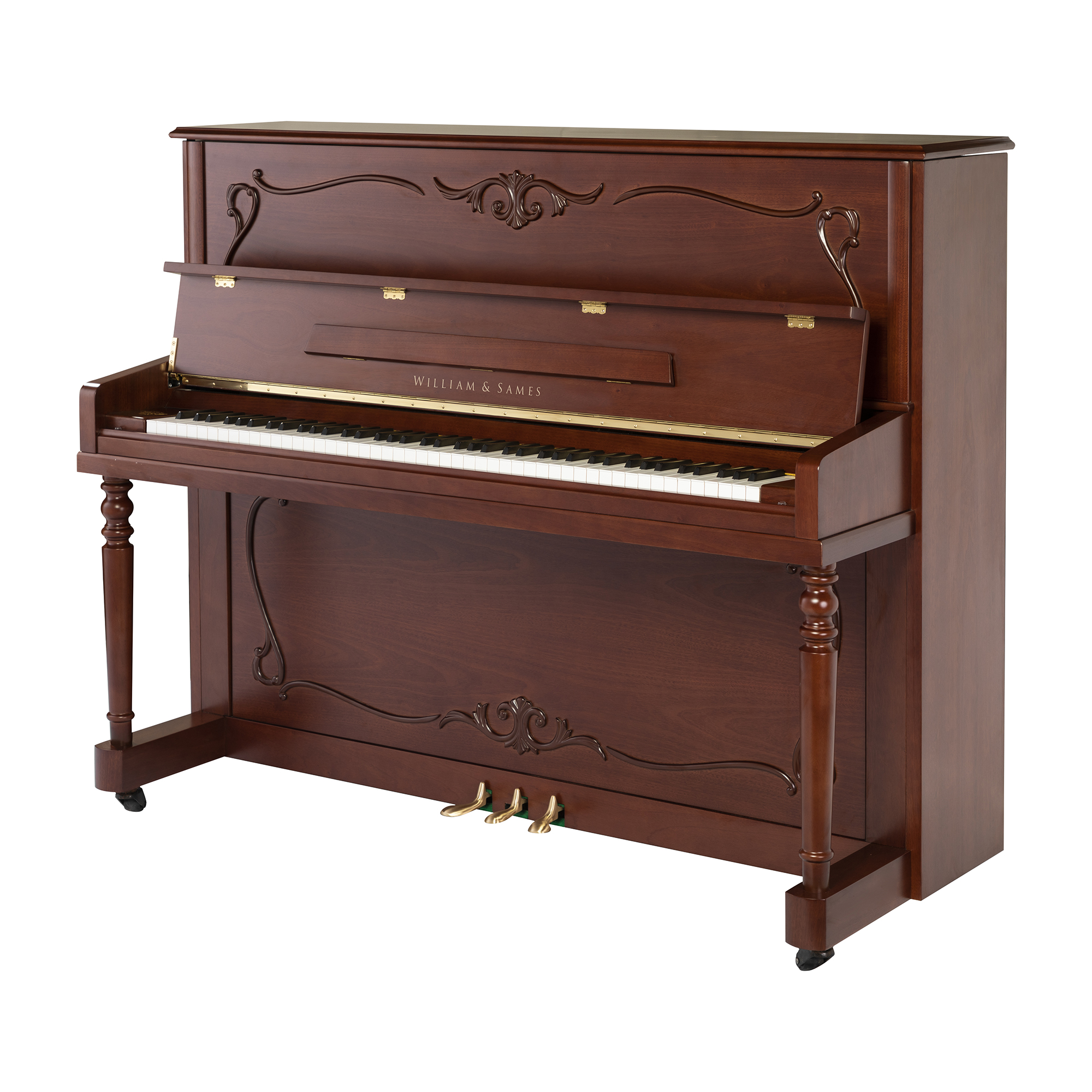 Williamesames S5H Upright Piano Walnut Matte Home 125cm Piano acustico