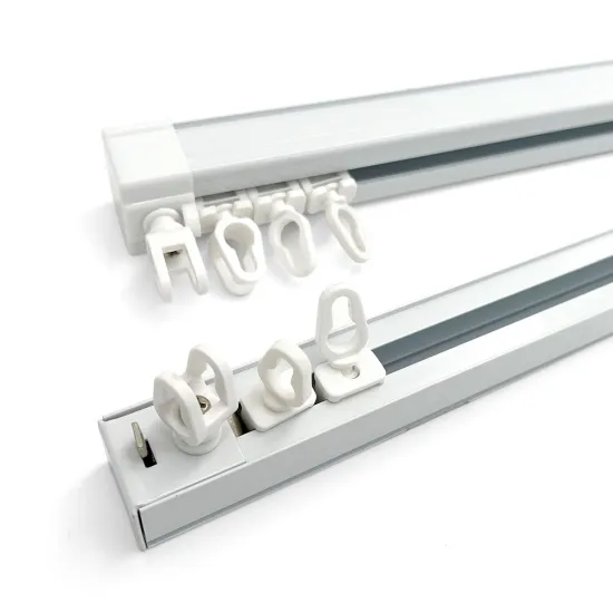 Aluminum Alloy Curtain Tracks: Double Track, Single Track, Slide Rails, Pulleys - Top Mount & Side Mount