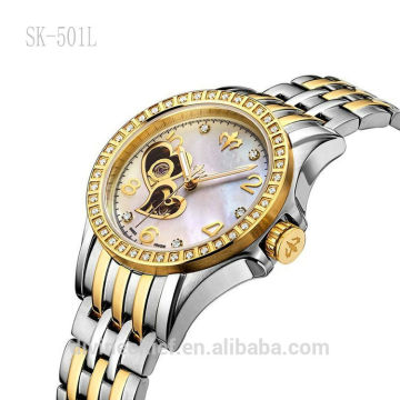 Stainless Steel rose golden fashion wrist watch for woman