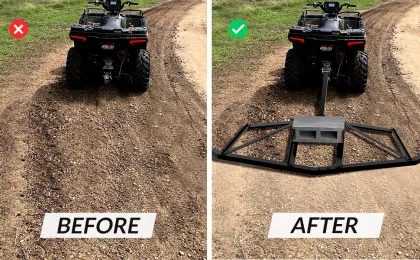 Rustproof Steel Trencher Attachment for Tractor: Grabber & Drag Chain Harrows