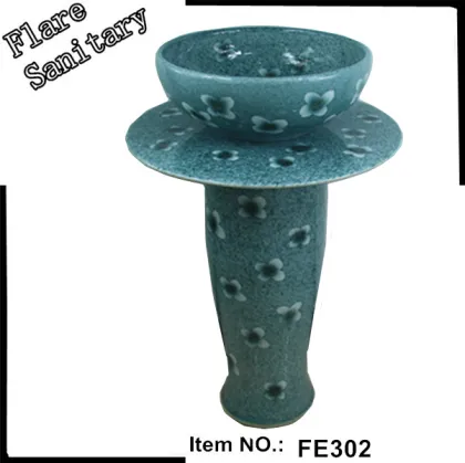 family use hand painted ceramic wash basin free standing sink