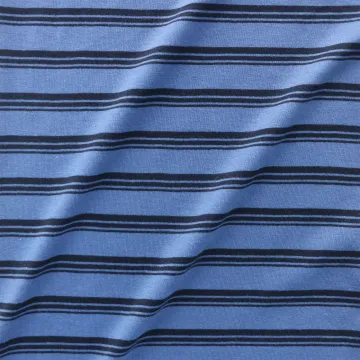Breathable High Quality POLY65% COTTON35% Stripes Pattern Single Jersey Knitted shirt Fabric For Men Women