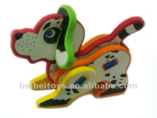 Kids DIY EVA Toy Dog, Foam Animal toys