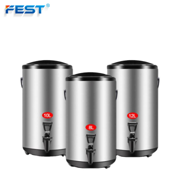 Stainless Steel Milk Tea Insulation Barrel - 8L, 10L, 12L