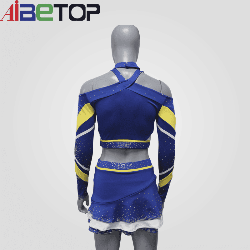 Blue all star cheerleading uniform 2piece cheerleader uniform5