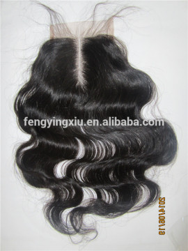 2014 top sale hot beauty lace closure brazilian deep wave from fengyingxiu hair products