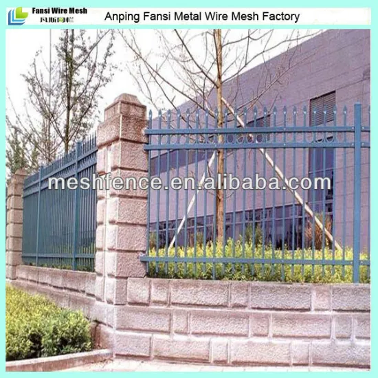Powder coated metal ornamental steel fence
