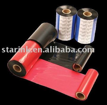 General wax barcode ribbon jumbo roll and slitted rolls