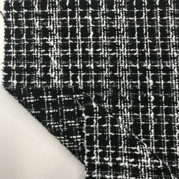 Plaid Check Woolen Yarn Dyed Tweed Fabric