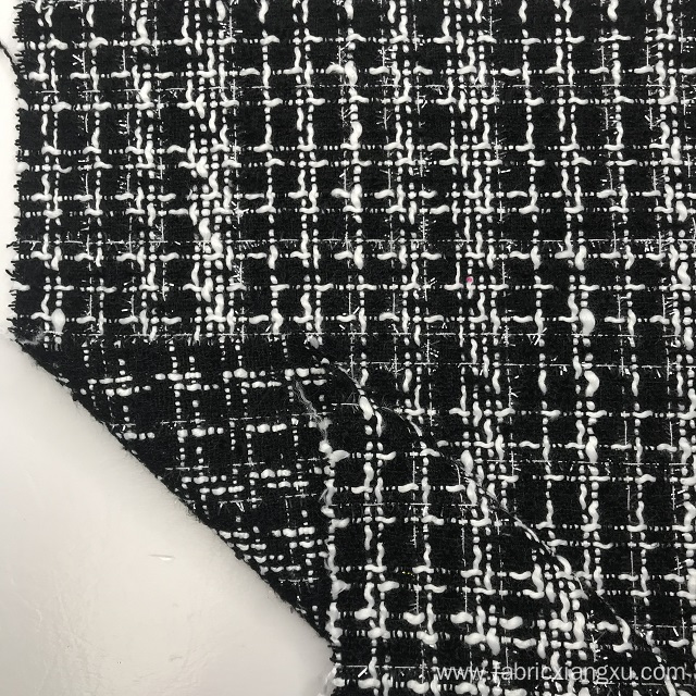 Plaid Check Woolen Yarn Dyed Tweed Fabric